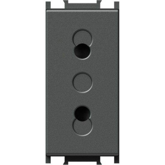 Modul Priza EURO+KS2P 10A 250V~ 1M antracit, Set 10 buc