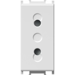 Modul Priza EURO+KS 2P 10A 250V~ 1M alb mat