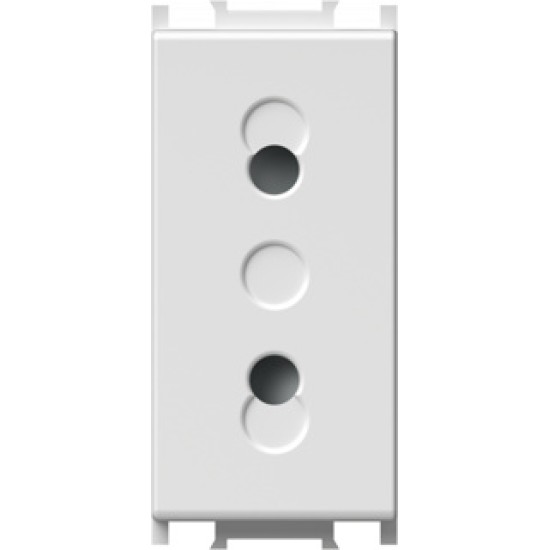 Modul Priza EURO+KS 2P 10A 250V~ 1M alb mat